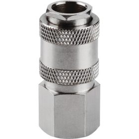   gyorscsatlakozó-hüvely, belső menettel, 1/4", nikkelezett réz, bliszteren