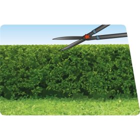   sövényvágó olló; 630mm, hullámos, tapadásmentes penge, gumírozott műanyag fogantyúval