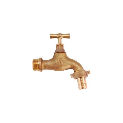 kerti kifolyócsap, réz, tömlővéges, 3/4