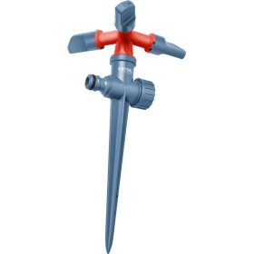   locsoló, leszúrható háromágú forgó, műanyag; kuplung csatlakozóval