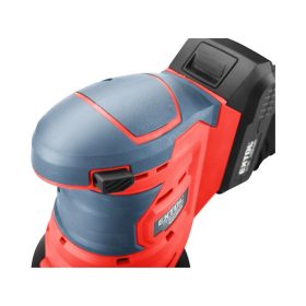   akkus rotációs (excentrikus) csiszoló, Share20V, 20V, Li-ion, 1db akku, 1db töltő, 2000 mAh, 125 mm,ford.: 10.000 f/perc