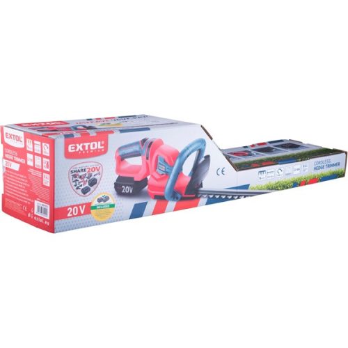 akkus sövényvágó gép, Share20V, 20V, Li-ion, 474mm, 1db 2000 mAh Li-ion akku, 1db töltő