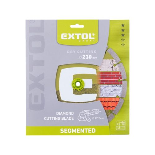 gyémántvágó szegmenses; 230×22,2×2,6mm, max.6.600 f/min