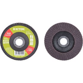   lamellás csiszoló acél, Alu, műa. és fa munkadarabok csiszolására, 125×22mm; P60, kúpos, max.:12.200 ford./perc, EN13743