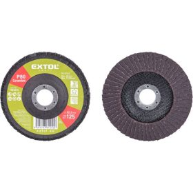   lamellás csiszoló acél, Alu, műa. és fa munkadarabok csiszolására, 125×22mm; P80, kúpos, max.:12.200 ford./perc, EN13743