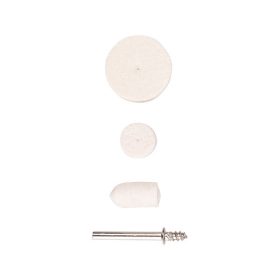   mini polírozó klt. 3,2 mm befogás, 120 db, 3 féle fejforma, gyapjú filc