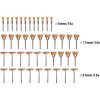 mini drótcsiszoló klt. 3,2 mm befogás, 45 db, 3 féle fazékkefe fejforma, rezezett acélszál
