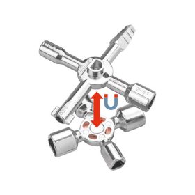   kapcsolószekrény kulcs (vezérlőszekrény kulcs / univerzális keresztkulcs), 15 funkciós