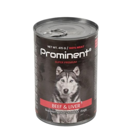 PROMINENT dog Beef & Liver, konzerv kutyáknak, marhahúsból és májból, 400 g (15 db/cs)