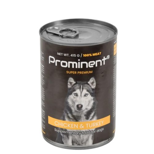 PROMINENT dog Chicken & Turkey, konzerv kutyáknak, csirke és pulykahúsból, 400 g (15 db/cs)