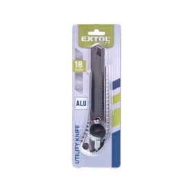   tapétavágó kés, 18mm ALU fémház;  tripla vágóéllel, csavaros rögzítővel, pótpenge: 9123A