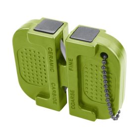   késélező, mini, keményfém és kerámia betét, acél pengékhez