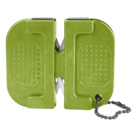   késélező, mini, keményfém és kerámia betét, acél pengékhez