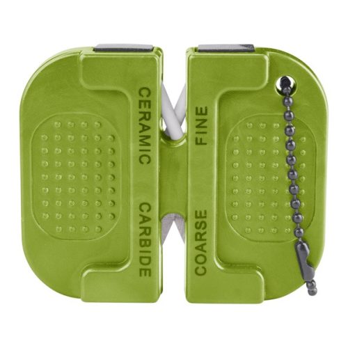 késélező, mini, keményfém és kerámia betét, acél pengékhez