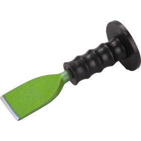   laposvéső, műanyag kézvédővel; 230mm, 57 mm széles vágóél (16 mm szár), edzett, hőkezelt szénacél