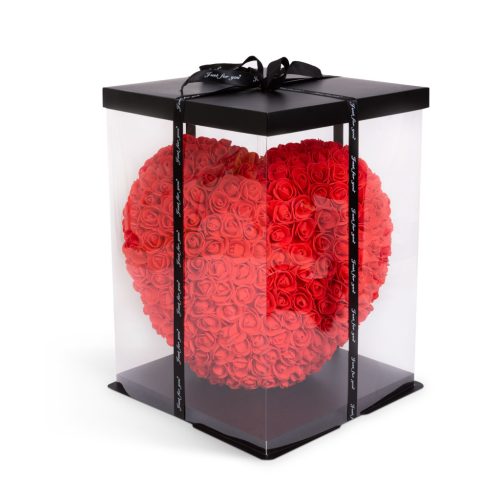 Rózsaszív - piros - 40 cm