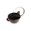 Márvány bevonatú lábas (24cm) - Silver Royal Diamond - SR-4024-bordó-pöttyös