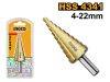 INGCO Lépcsős fúró 4-22 mm HSS