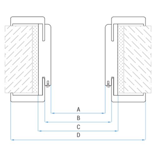 Dekor tok CPL fehér 100/210 12-14 balos króm pánt
