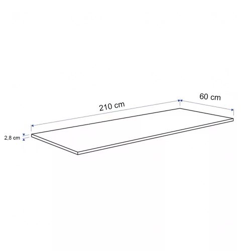 Konyhai munkalap 210 x 60 x 2,8 cm Beton