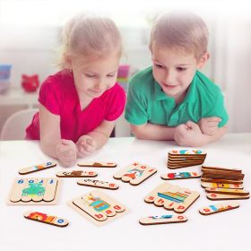 Angol tanuló puzzle oktató fajáték