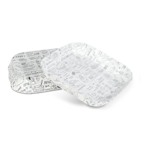 Air fryer sütőpapír - olaj nélküli sütőhöz - mintás, négyzet - 23 cm - 50 db / csomag