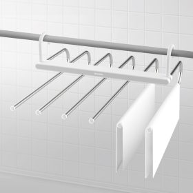   Akasztható törölközőszárító / nadrágtartó vállfa - fém - 6 akasztó