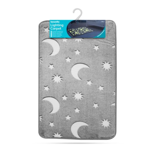 Világító szőnyeg - szürke, foszforeszkáló - 60 x 40 cm