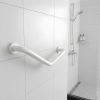 Fürdőszobai kapaszkodó - 45°-ban hajlított - rozsdamentes acél - fehér - 25 + 25 cm