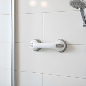   Fürdőszobai kapaszkodó - tapadókorongos - műanyag - fehér - 30 cm