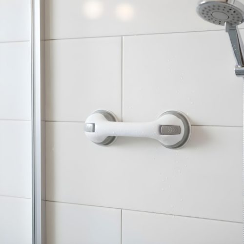 Fürdőszobai kapaszkodó - tapadókorongos - műanyag - fehér - 30 cm