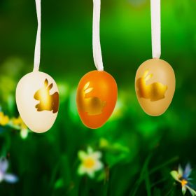   Húsvéti dekoráció - tojás szett - 3 féle - 3 cm - 12 db / csomag