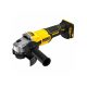 DEWALT Akkus sarokcsiszoló csúszókapcsolós 125 mm 18 V szénkefe nélküli (Akku + töltő nélkül)
