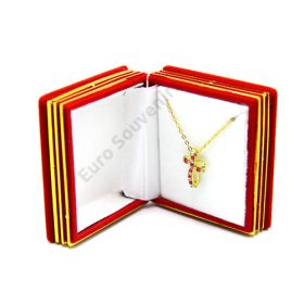 LÁNC+KERESZT 1/600 DÍSZDOBOZBAN 6,5x6x2,5 cm 3 SZÍN