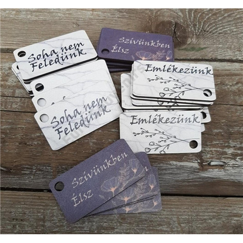 FA TÁBLÁCSKA - KEGYELETI- MÁRVÁNY, BARNA- 3 FÉLE 6,5x3 cm