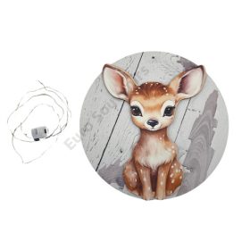 LEDES TAVASZI ŐZIKÉS AJTÓDÍSZ ALAP 25 cm