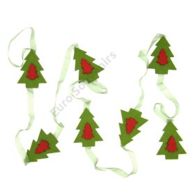 FENYŐ GIRLAND 12/480 ZÖLD FILC 8x8x4,5 cm