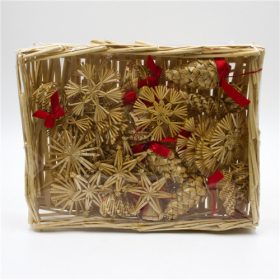 SZALMADÍSZ KOSÁRBAN 48 db 1/48 6 cm