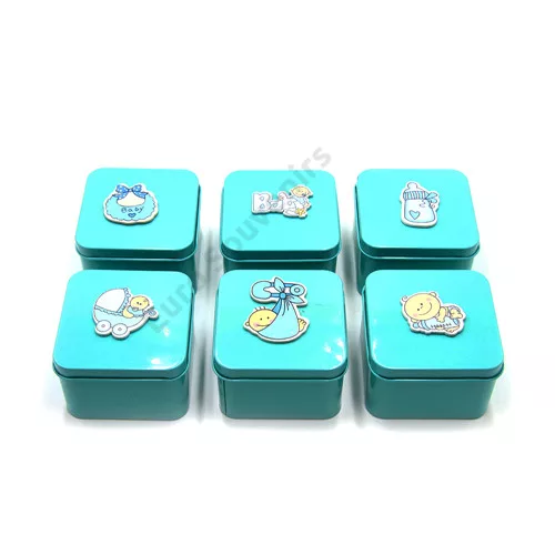 FÉMDOBOZ KISBABÁS 6/600 6.5x6.5x4.5 cm 2 féle