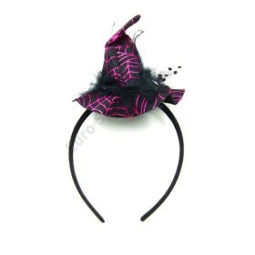 FEJDÍSZ KALAPOS LILA-FEKETE 12/600 24 cm