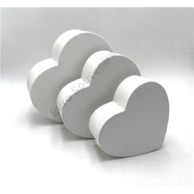   PAPÍRDOBOZ SZÍV 3 DB 1/36 21,5x20x9; 18,5x17x7,5; 15,5x14,5x6 cm FEHÉR