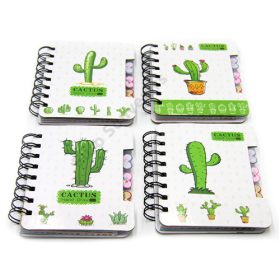 NOTESZ KAKTUSZOS 4 féle 20/320 12x9.5 cm.