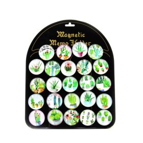 ÜVEGMÁGNES 24/144/576 KAKTUSZOS 4x4 cm