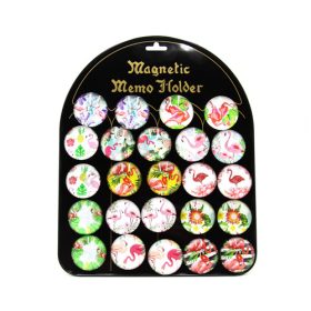 ÜVEGMÁGNES 24/144/576 FLAMINGÓS 4x4 cm