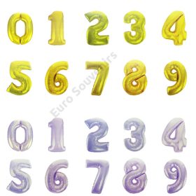 LUFI SZÁM 0-9 EZÜST,ARANY 25/2000 75 cm