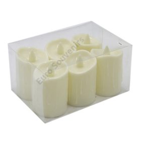 MÉCSES LEDES MELEGFEHÉR 6/480 7x5 cm