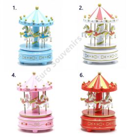 KÖRHINTA FORGÓ, ZENÉLŐ 1/48 ÚJ 1/84 17x10.5 CM 4 FÉLE