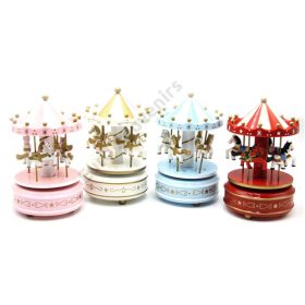 KÖRHINTA FORGÓ, ZENÉLŐ 1/48 ÚJ 1/84 17x10.5 CM 4 FÉLE