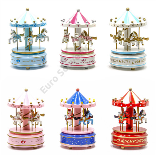 KÖRHINTA FORGÓ, ZENÉLŐ 1/48 ÚJ 1/84 17x10.5 CM 4 FÉLE