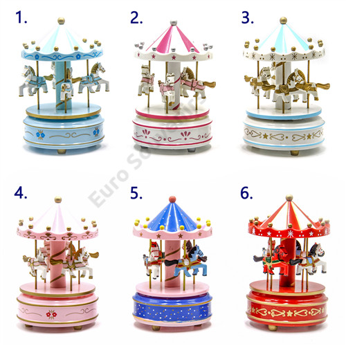 KÖRHINTA FORGÓ, ZENÉLŐ 1/48 ÚJ 1/84 17x10.5 CM 4 FÉLE